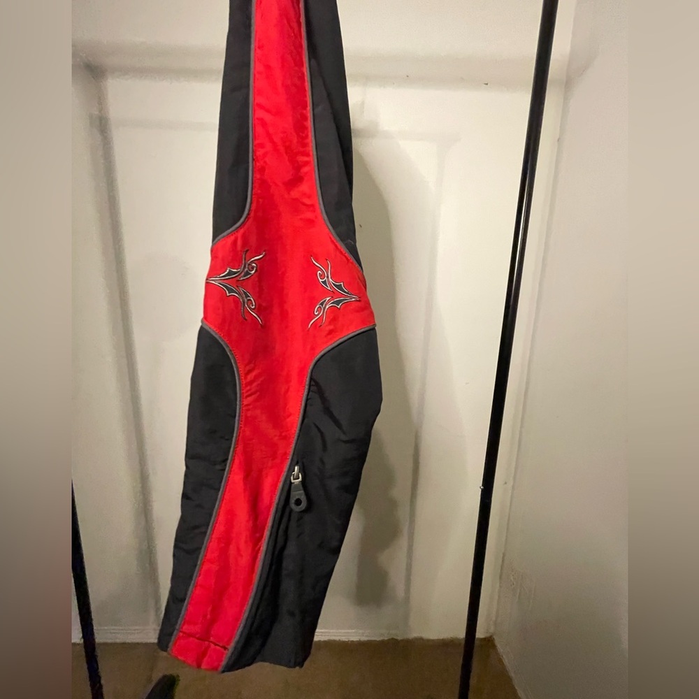 Harley Davidson Embroidered Red Black Riding Jacket - Picture 2 of 4